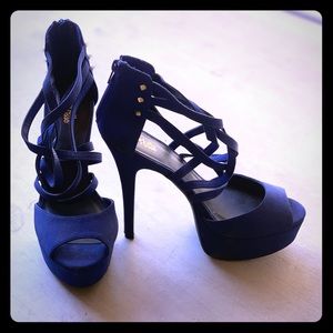 Charlotte Russe Cobalt Blue Suede Stilletto
